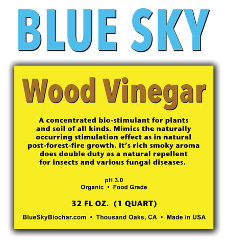 Blue Sky Wood Vinegar 1 quart   ALL NEW PRODUCT